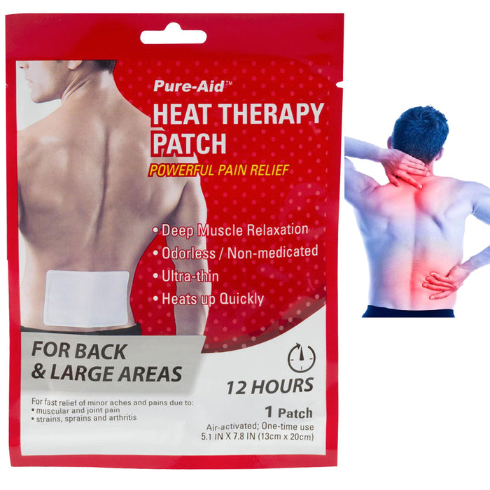20 Large Heat Therapy Patches Warm Pads Back Deep Muscle Joint Pain Relief 20cm