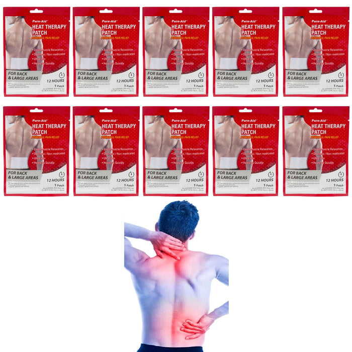 10 Pc Heat Therapy Patches Warm Pads Back Shoulder Muscle Joint Pain Relief 20cm