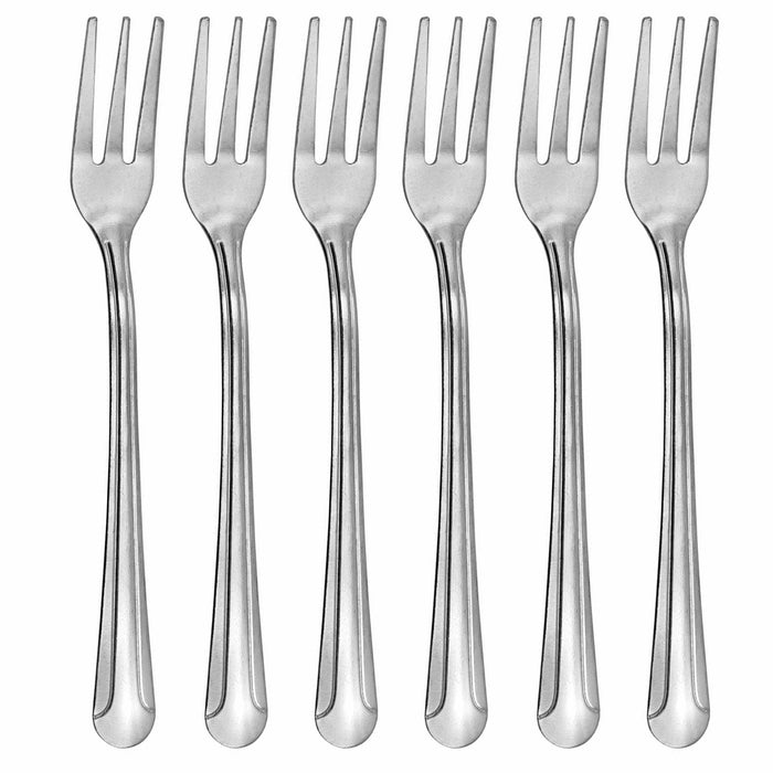 6 Pc Cocktail Oyster Forks Seafood Shellfish Fork Picks Stainless Steel Lobster