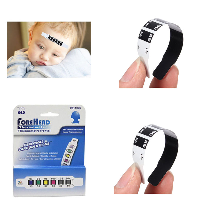 2 Pc Forehead Thermometer Strip Disposable Reusable Baby Fever Body Temperature