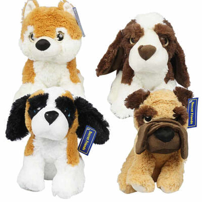 2 Soft Plush Puppies 12" Stuffed Animal Puppy Cozy Bedtime Toy Cute Kids Gift