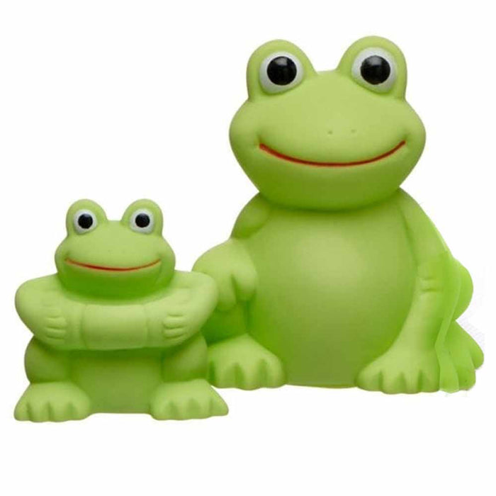 2 Squeeze Frog Rubber Froggy Bathtub Floating Toys Pool Bath Time Play Baby Kids