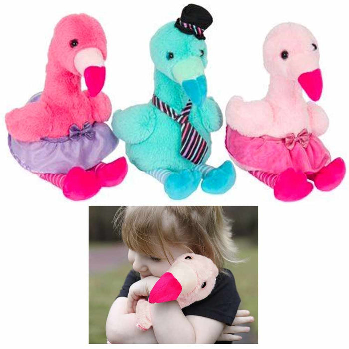 2 Soft Plush Flamingo 11" Stuffed Animal Figure Cozy Bedtime Toy Cute Kids Gift