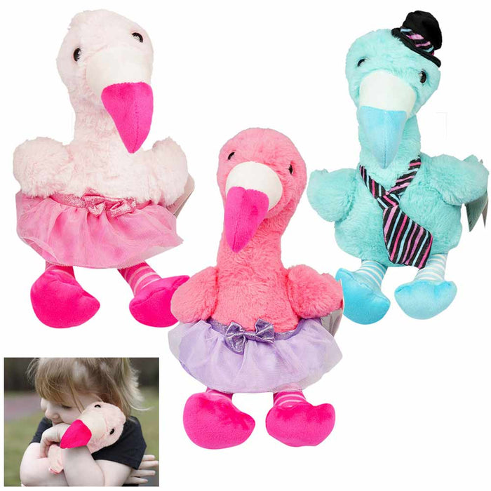 2 Soft Plush Flamingo 11" Stuffed Animal Figure Cozy Bedtime Toy Cute Kids Gift