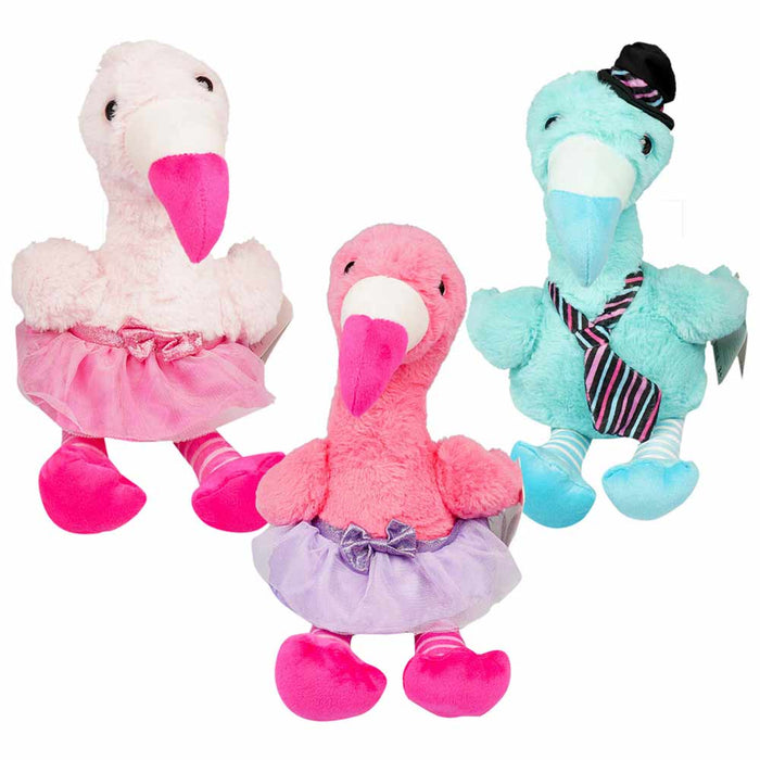 2 Soft Plush Flamingo 11" Stuffed Animal Figure Cozy Bedtime Toy Cute Kids Gift