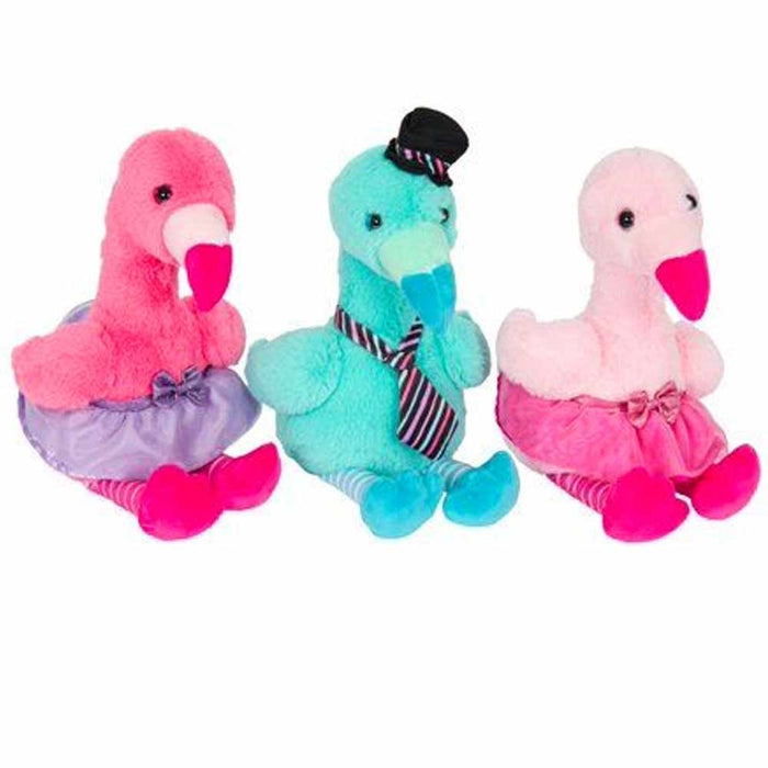 2 Soft Plush Flamingo 11" Stuffed Animal Figure Cozy Bedtime Toy Cute Kids Gift