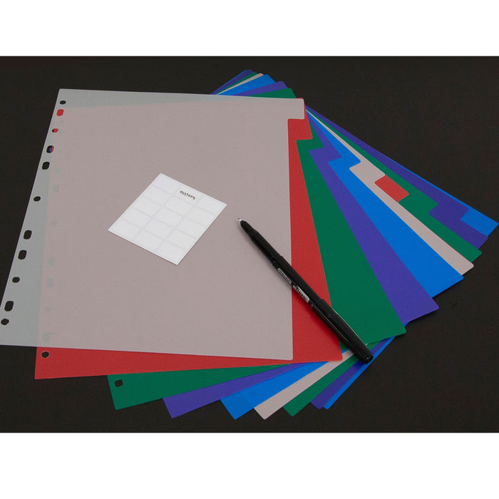 24 Packs Index Tabs Dividers 3 Ring Binder 10 Inserts Organizer 8.5"X11" Letter