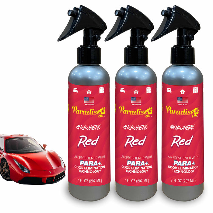 3 Pc Paradise Air Freshener Spray Odor Eliminator Home Fragrance Aroma Scent Red