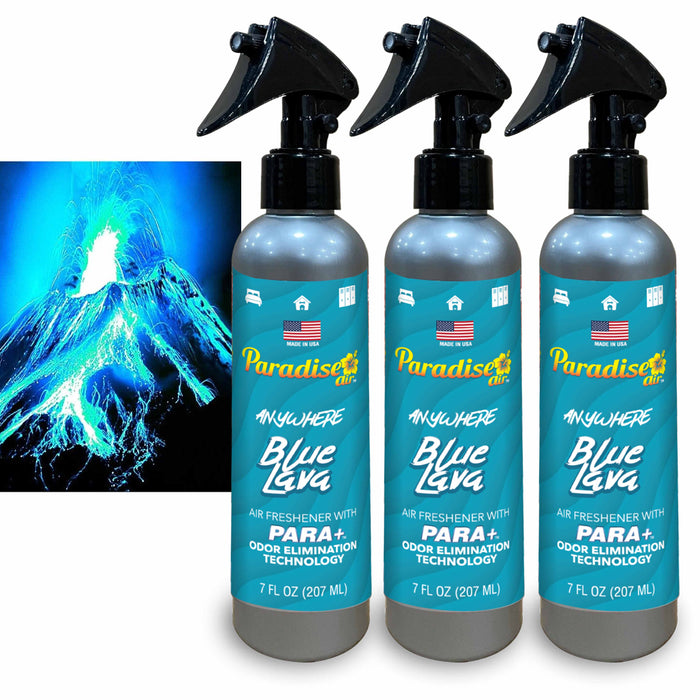 3 Paradise Air Freshener Spray Odor Eliminator Fragrance Aroma Scent Blue Lava