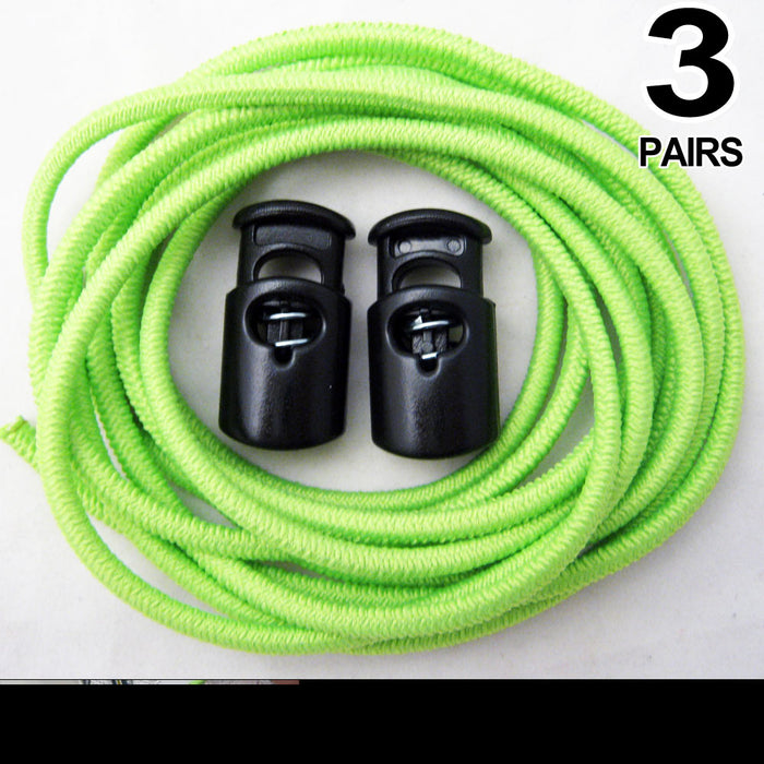 3 No Tie Elastic Shoelace Lock Laces Shoe Strings Fastening Locking To ...