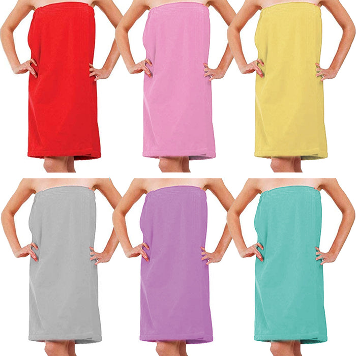 2 Pack Body Towel Wrap Womens Waffle Bath Spa Robe Adjustable Closure Bathrobe