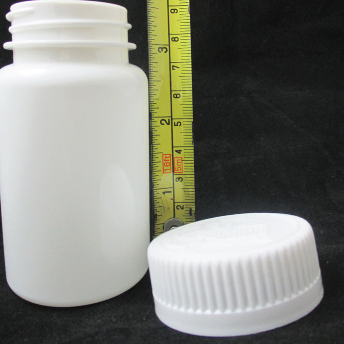 10 Pill Bottle Storage Container Pet Tin Vial White 100Ml Screw Cap Jar Medicine
