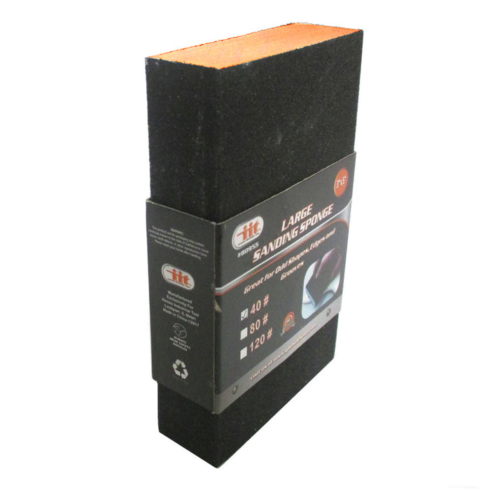 3 Pc Large Sanding Sponge 40 Grit Polishing Block Pad Sandpaper Foam Dual Angle