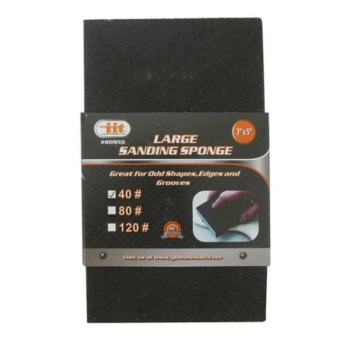 3 Pc Large Sanding Sponge 40 Grit Polishing Block Pad Sandpaper Foam Dual Angle