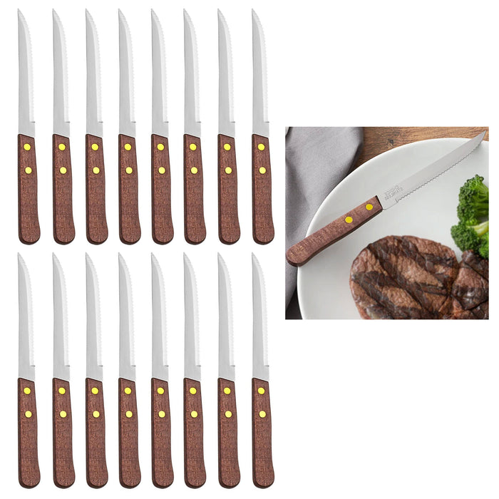 16 Piece Stainless Knife Set Professional Serrated Steak Knives Kitchen Tools