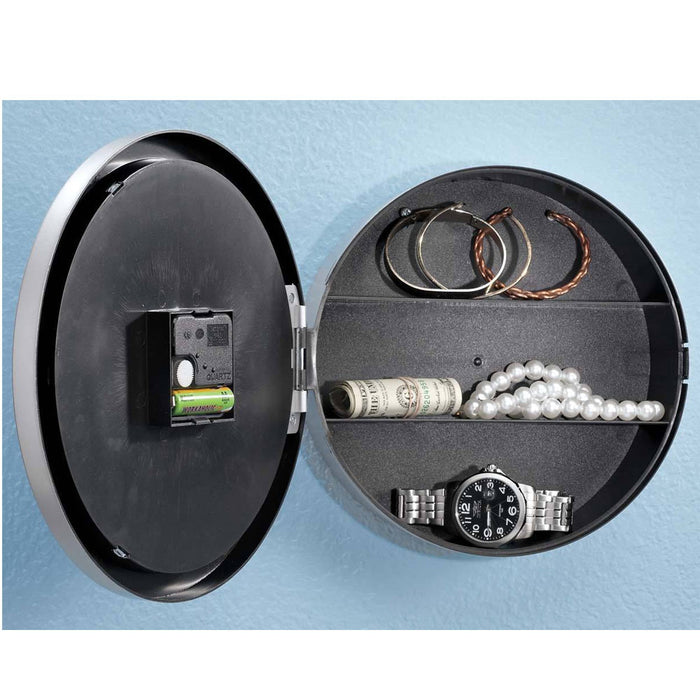 Secret Clock Safe Hidden Wall Jewelry Security Money Cash Compartment Stash Box