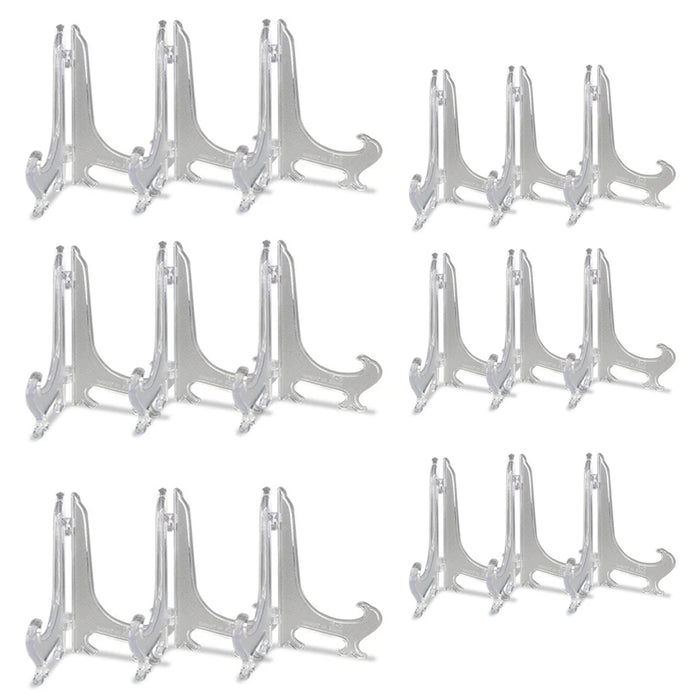 12 Pack Display Stand Easels Plate Picture Holder Photo Frame Frosted Home Decor