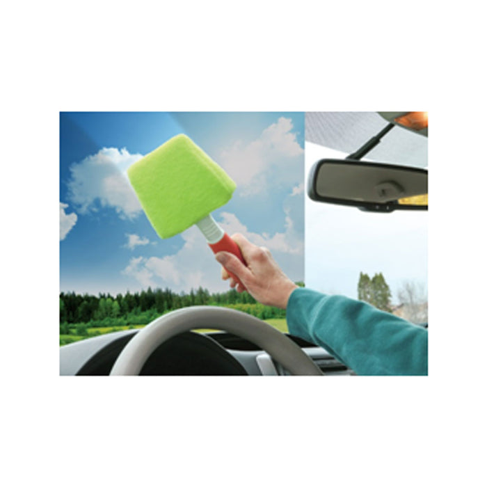 2 Pc Auto Window Cleaner Microfiber Windshield Clean Shine Car Wiper Glass Brush