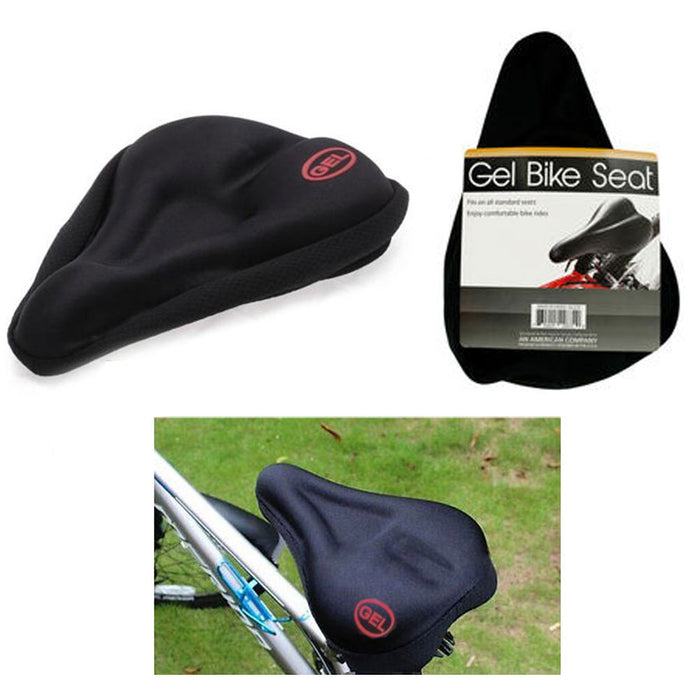 1 Gel Bike Seat Cover Padded Comfortable Bicycle Ride Soft Cushion Saddle
