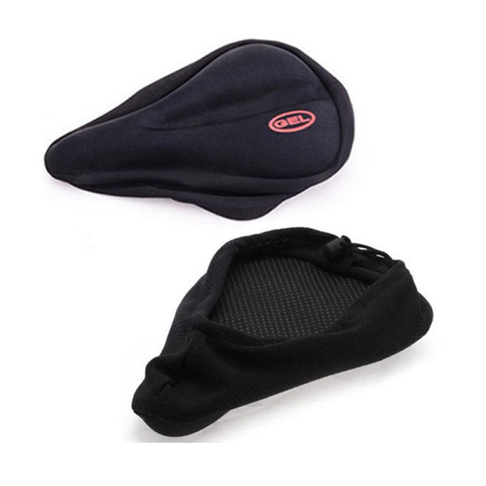 2 Black Comfortable Durable Bike Bicycle Seat Cover Cushion Soft Saddle Pad Soft