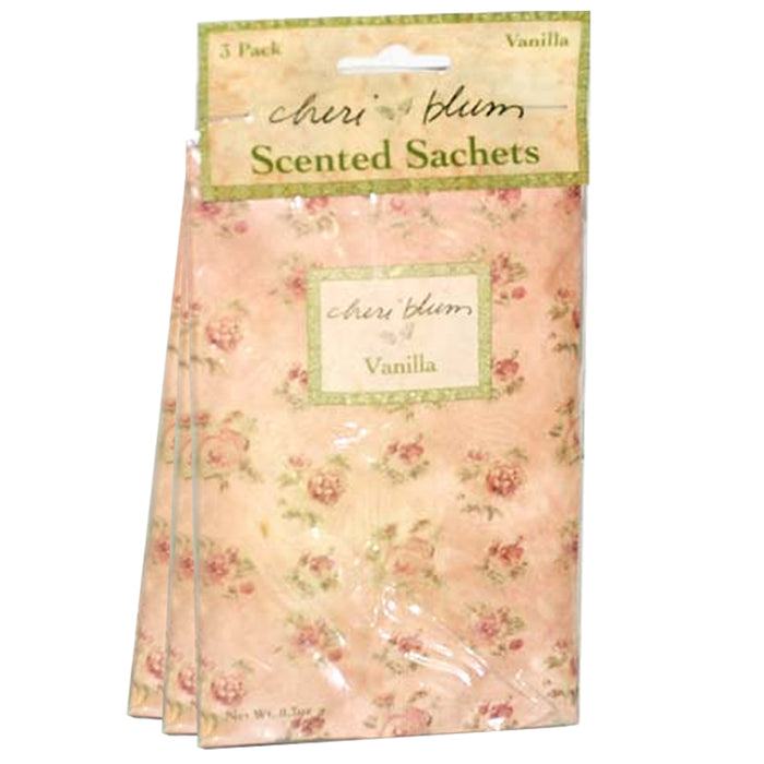 6 Pc Vanilla Scented Sachet Drawer Bags Large Fresh Scent Air Freshener 2 Packs