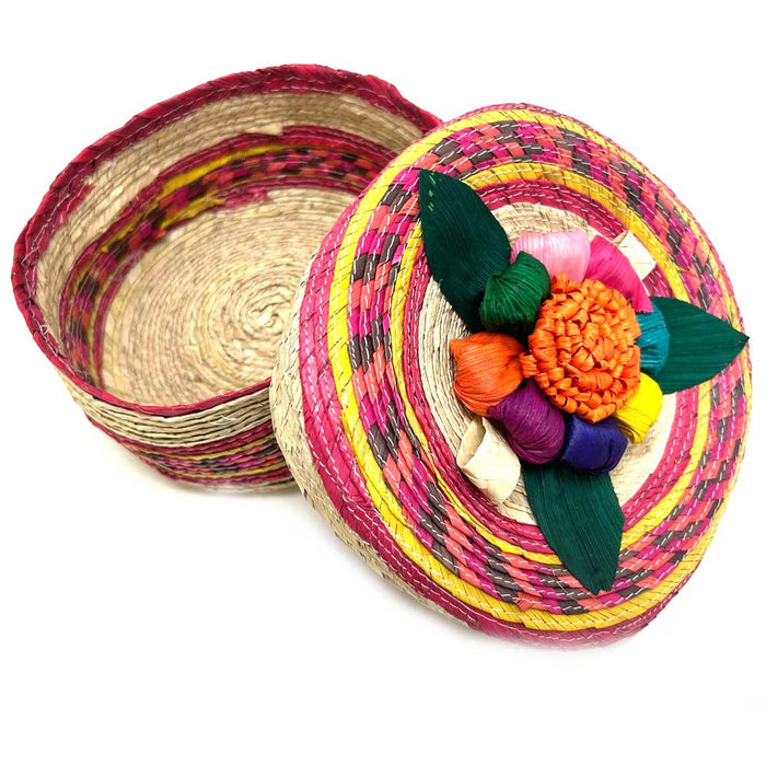 1Pk Handwoven Tortilla Warmer Basket Fiesta Mexicana Palm Straw Bowl Container