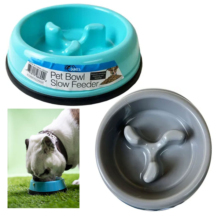 1 Slow Feeder Dog Bowl Anti Bloat No Gulp Puppy Pet Cat Interactive Feeding Bowl