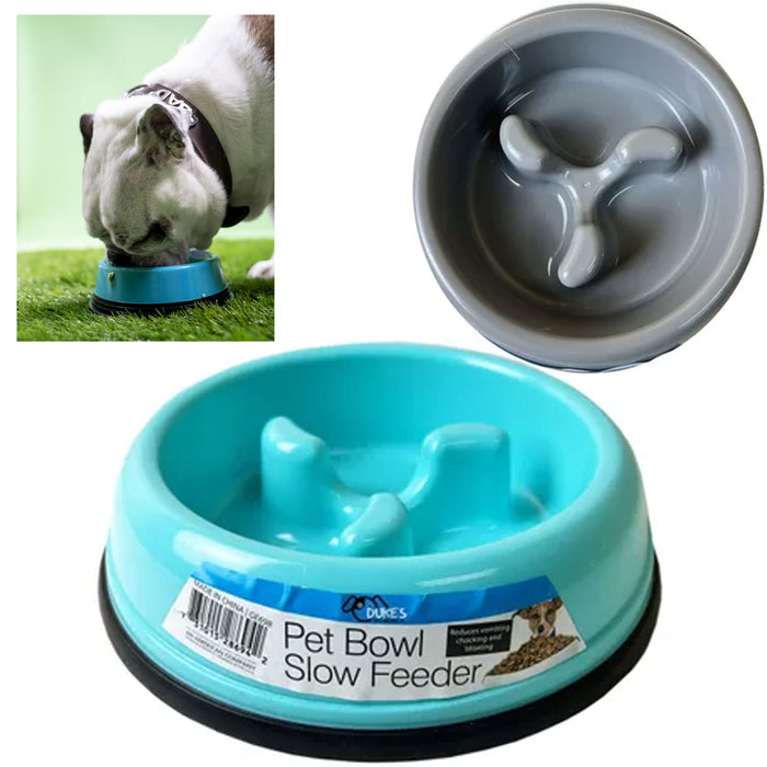 1 Slow Feeder Dog Bowl Anti Bloat No Gulp Puppy Pet Cat Interactive Feeding Bowl