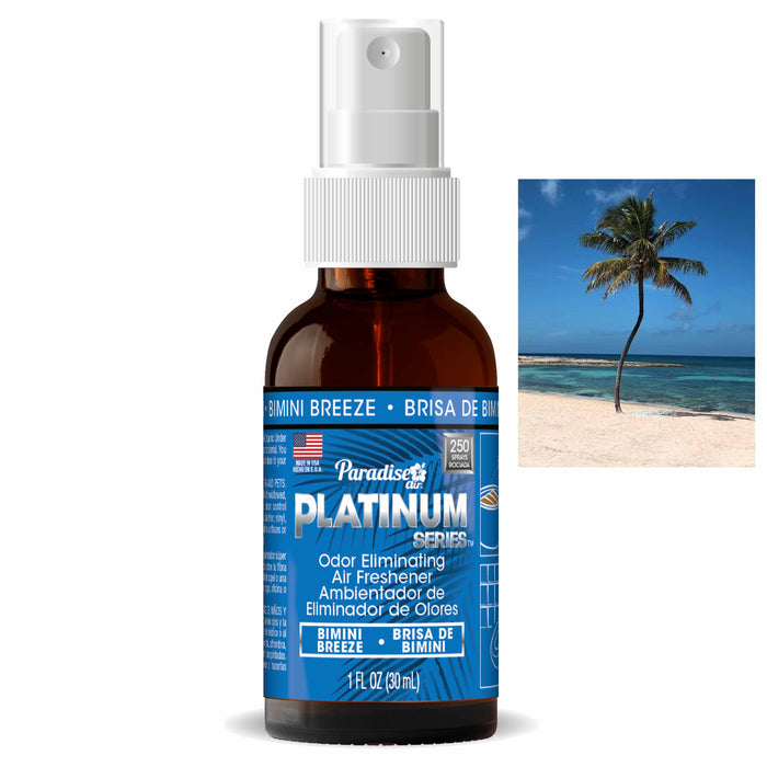 1 Paradise Platinum Air Freshener Spray Odor Eliminator Fragrance Scent Breeze