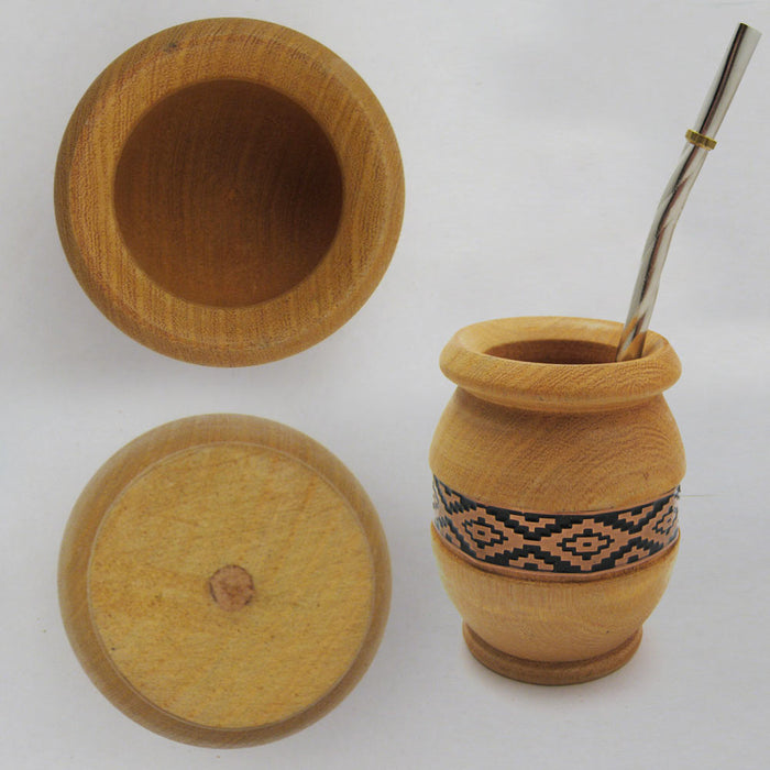 ARGENTINA MATE GOURD YERBA TEA CUP WITH STRAW BOMBILLA HANDMADE DETOX DRINK 1536