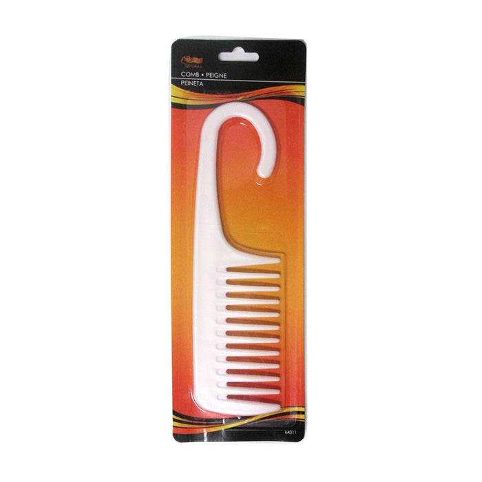 2 Large Wet Comb Detangling Hair Shower Salon Brush Wide Tooth Conditioning Hang