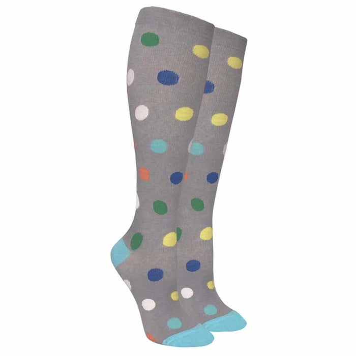 Pair Unisex Compression Socks 8-15mmHg Graduated Support Sport Running Polka S/M