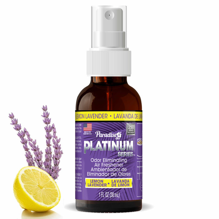 1 Paradise Platinum Air Freshener Spray Odor Eliminator Fragrance Lemon Lavender