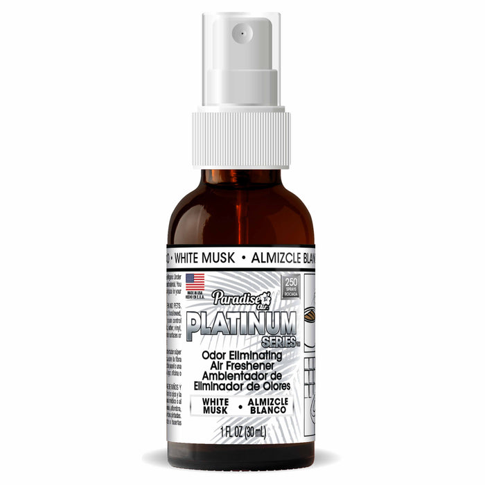 1 Pc Paradise Platinum Air Freshener Spray Odor Eliminator Fragrance White Musk