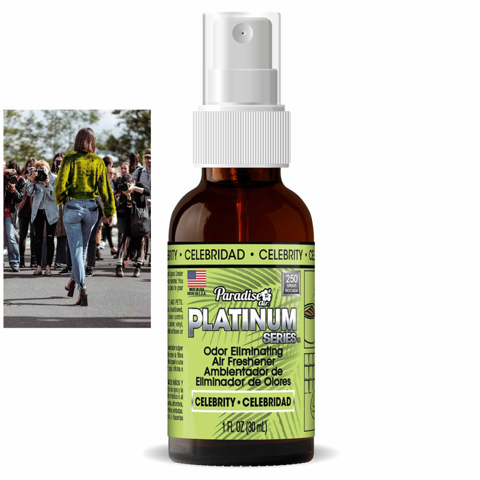 1 Paradise Platinum Air Freshener Spray Odor Eliminate Fragrance Scent Celebrity
