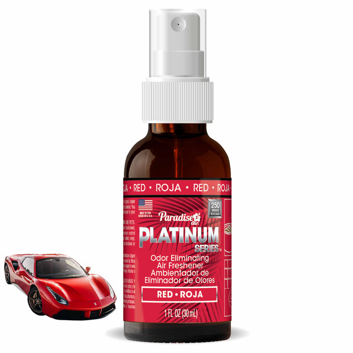 1 Paradise Platinum Air Freshener Spray Odor Eliminator Car Fragrance Scent Red