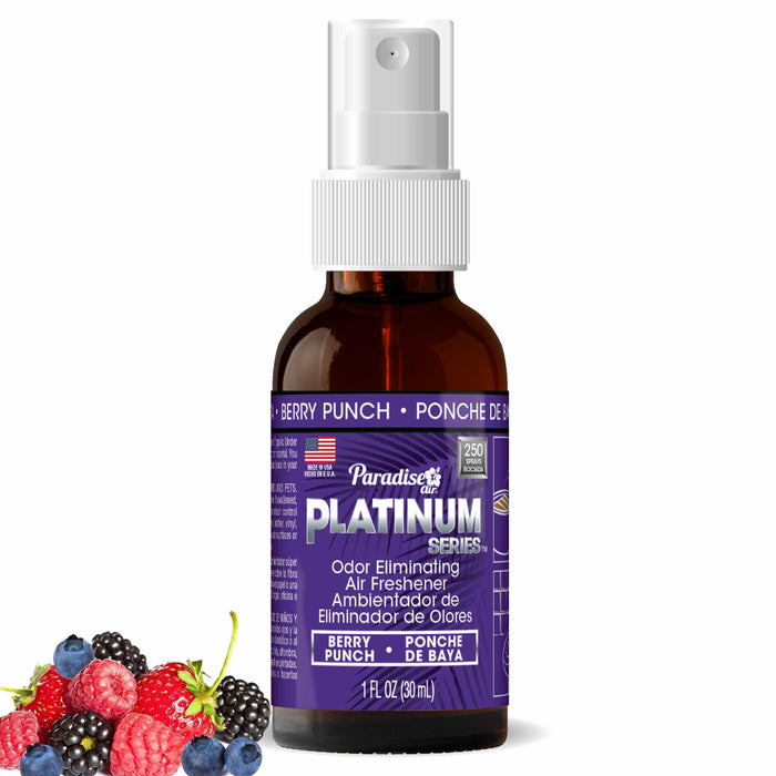 1 Pc Paradise Platinum Air Freshener Spray Odor Eliminator Fragrance Scent Berry