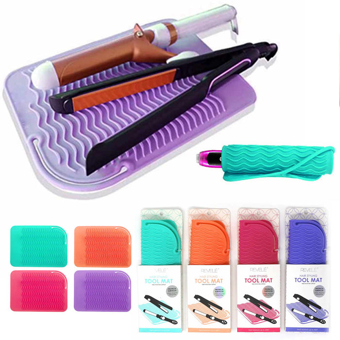 1 Heat Resistant Silicone Mat Pad Pouch for Flat Iron Curling Iron Hot Hair Tool
