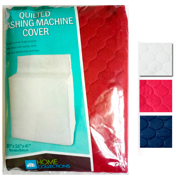 Quilted Fabric Washing Machine Cover Dust Free Appliance Cover Colors 30"x26"x41