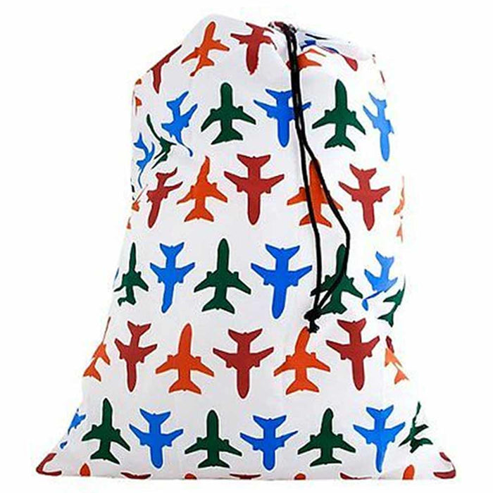 Airplane Plane Travel Washable Laundry Bag Wash Dirty Clothes Keeper Drawstring