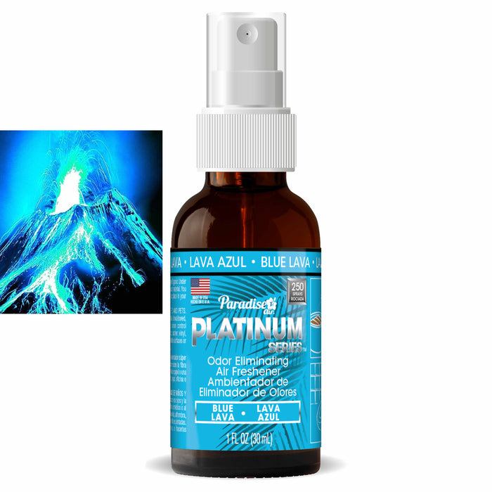 1 Paradise Platinum Air Freshener Spray Odor Eliminate Fragrance Scent Blue Lava