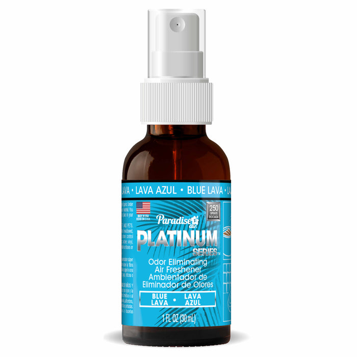 1 Paradise Platinum Air Freshener Spray Odor Eliminate Fragrance Scent Blue Lava
