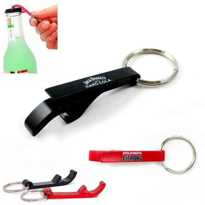 2 Pack Keychain Bottle Can Opener Aluminum Beer Bottle Cap Beverage Key Ring