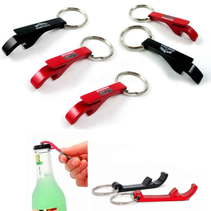 6 PC Beer Bottle Openers Metal Keychain Beverage Small Practical Claw Key Ring