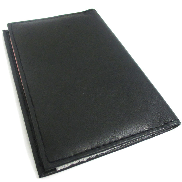 Deutschland German Leather Passport Cover Holder Black Case Card Protector New