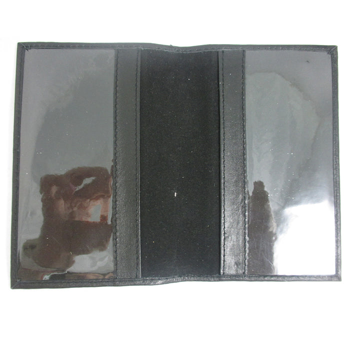 Deutschland German Leather Passport Cover Holder Black Case Card Protector New