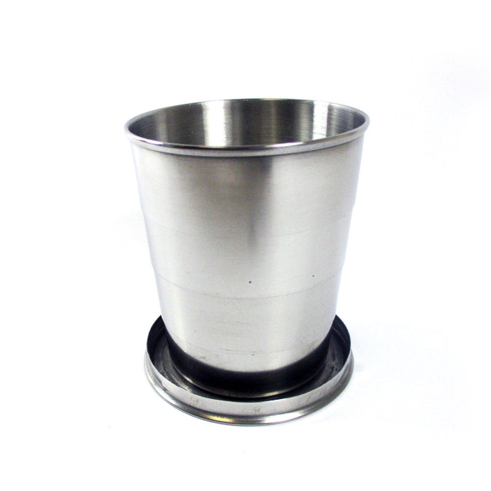 Stainless Steel Collapsible Cup Portable Outdoor Travel Folding Telescopic Chain
