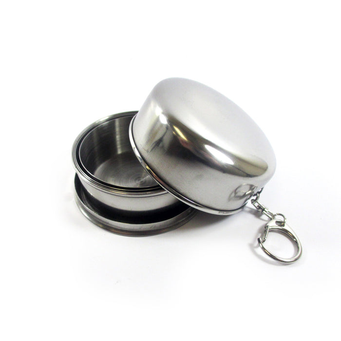 Stainless Steel Collapsible Cup Portable Outdoor Travel Folding Telescopic Chain
