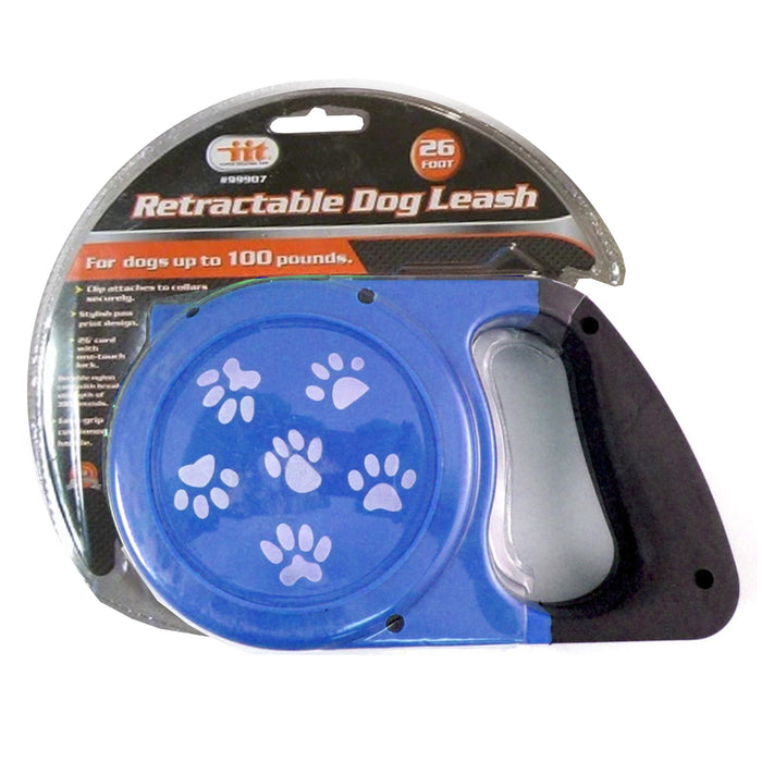 1 Pc 26Ft Retractable Dog Leash Stop Lock Small Medium Big Pet Up To 100lb