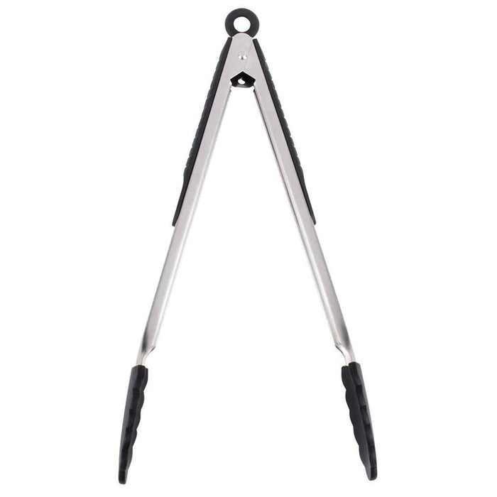 1 Pc Multi Purpose Silicone Metal Kitchen Tongs Food Serving Grill Cooking 12"